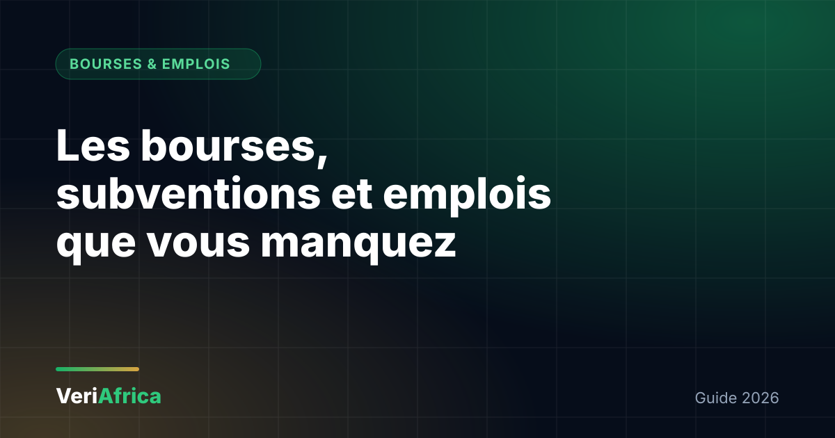 Les opportunités cachées de l'Afrique : comment trouver les bourses, subventions et emplois que vous manquez en 2026 Les opportunités cachées de l'Afrique : comment trouver les bourses, subventions et emplois que vous manquez en 2026